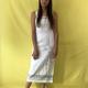 Vestido 100 de Lino fino blanco largo 