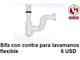 Sifa con contra para lavamanos rígida y flexible. 